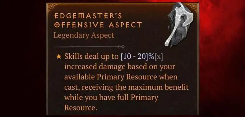 How to Get Diablo 4's Edgemaster's Aspect and Its Stats