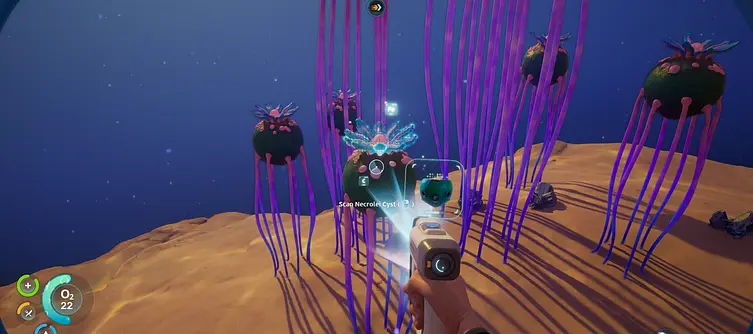Where to find necrolei cysts used for strong acid in Subnautica 2