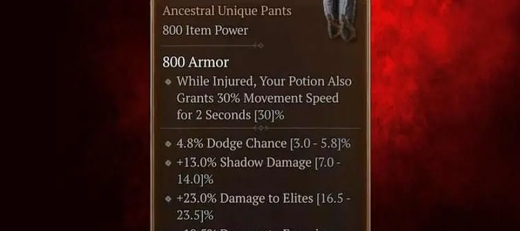 Diablo 4's Eyes in the Dark Armor and Its Modifiers for Rogue Class