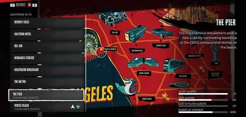 Dead Island 2 Map Size and Districts
