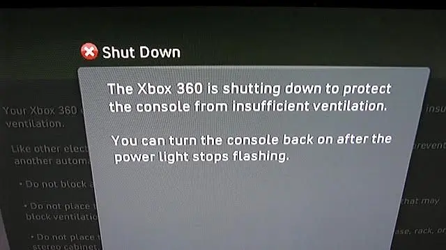 New Xbox 360s auto shutdown if vented poorly to avoid damage