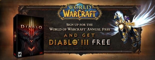 BlizzCon 2011: Purchase World of Warcraft annual pass, get Diablo III free