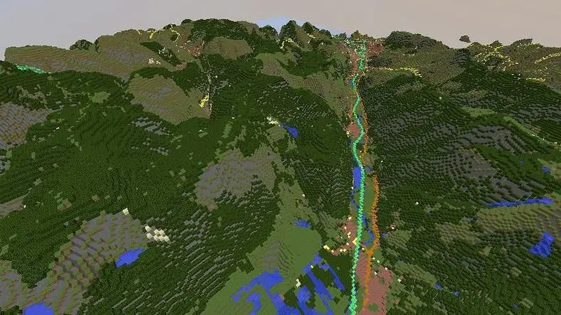 Accurate geological map of Great Britain recreated in Minecraft