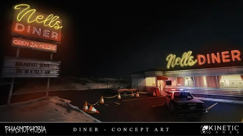 Phasmophobia's next map is Nell's Diner, releasing in 2025