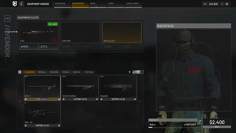 Equipment And Items / Launcher