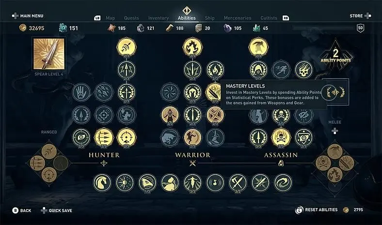 Assassin's Creed Odyssey Introduces Mastery Levels