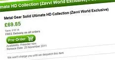 Zavvi gets MGS Ultimate HD Collection, sports MGS1 and MGS4