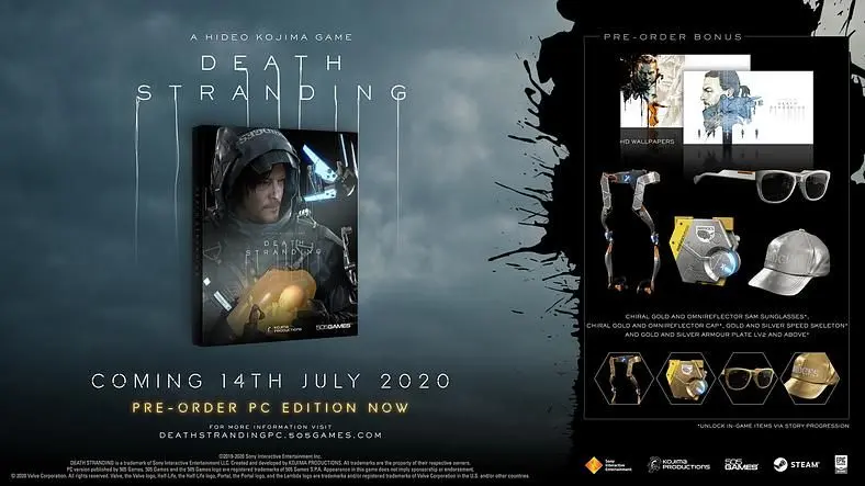 Death Stranding Steam Preload Begins, Release Times Revealed