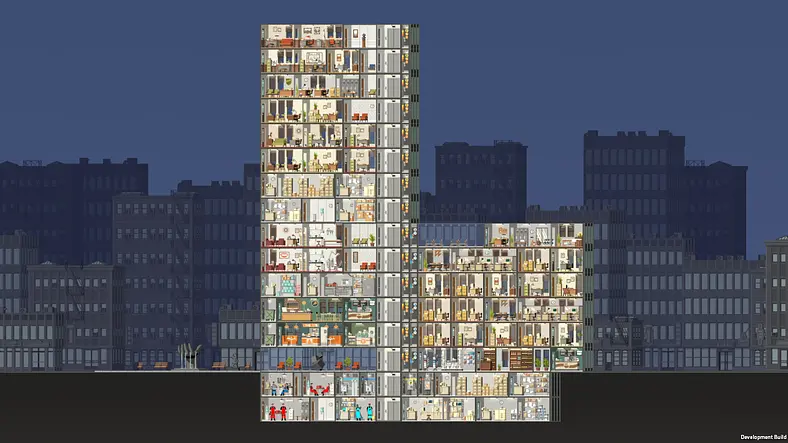 Build a simulated tower of power in Project Highrise