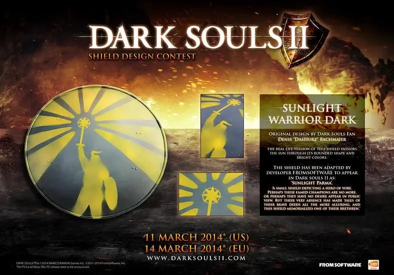 Dark Souls II includes six original community designed shields