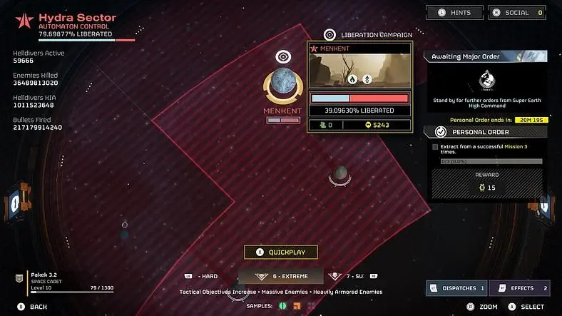 Helldivers 2 Major Orders Status and Galactic War Progress
