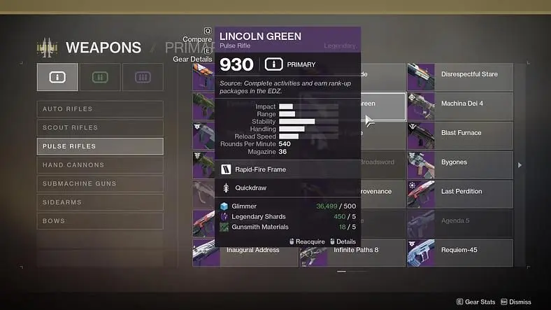 Destiny 2 Lincoln Green - How to get the EDZ Pulse Rifle?