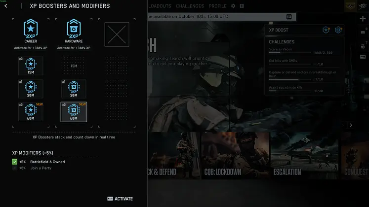 Battlefield 6 XP Boosts Explained: How to Find and Use Extra XP