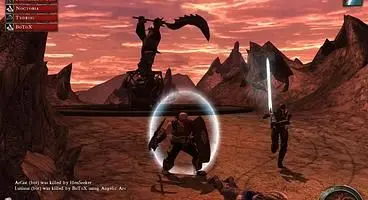 The gameplay of Dawnspire boils down to a hack and slash version of capture the flag as two teams, light and dark, work to capture relics and return them to spawn points.