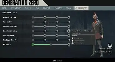 Generation Zero Challenges - What Are the Requirements and Rewards?