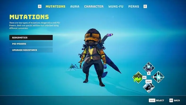 Biomutant Mutations - How to Unlock Light and Dark Psi-Power Abilities