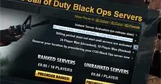 Monthly subscription for dedicated Call of Duty: Black Ops servers