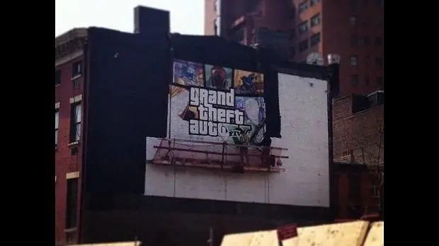 Grand Theft Auto 5 box-art being revealed in New York mural
