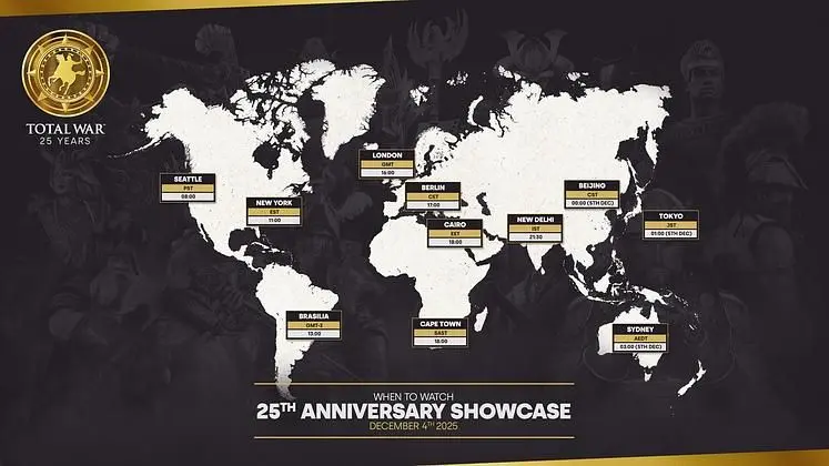 When And Where You Can Watch Total War’s 25th Anniversary Showcase