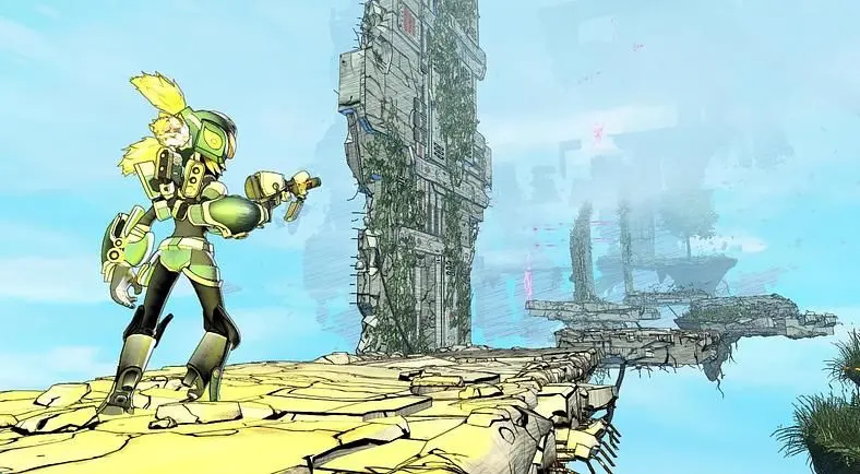 The sky's the limit in this fast-paced platforming score-chaser.