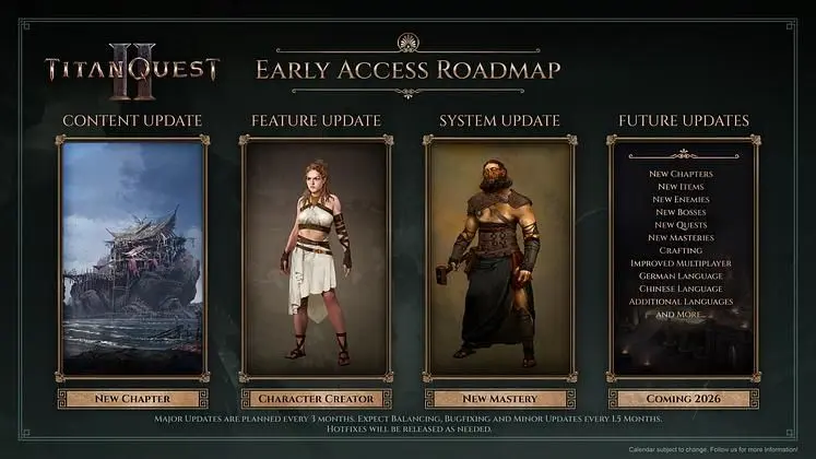 Titan Quest 2 Early Access Roadmap Promises Character Creator, New Masteries, Chapters, Bosses, and More