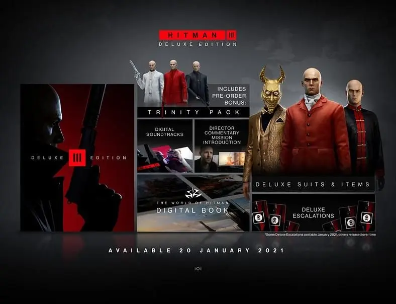 Hitman 3 Trinity Pack and Deluxe Edition Pre-Order Guide