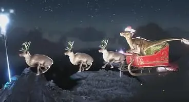 Ark: Survival Evolved's Winter Wonderland features dinosaurs and snow