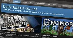 Steam launch Early Access for playable games in development