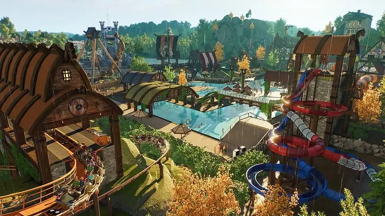 Planet Coaster 2 1.1.0 update – Enhanced flumes and pools improvements explained