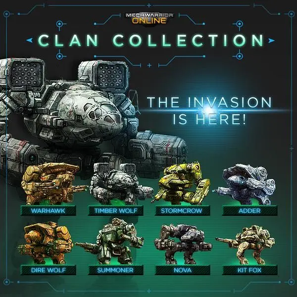 MechWarrior announces clan Mechs for pre-order