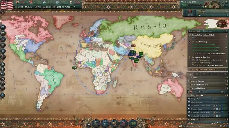 Victoria 3's Pivot of Empire Immersion Pack shapes India's Colonial struggle and Independence
