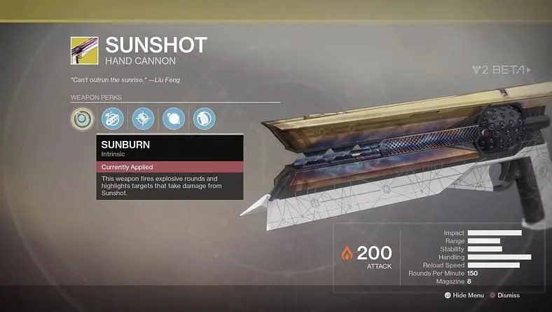 Here's How To Grab The Sunshot Handcannon - A Destiny 2 Gunslinger's Best Friend