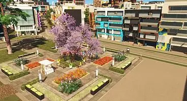 Plazas and Promenades DLC for Cities Skylines adds Car Free Zones and Pedestrian Streets