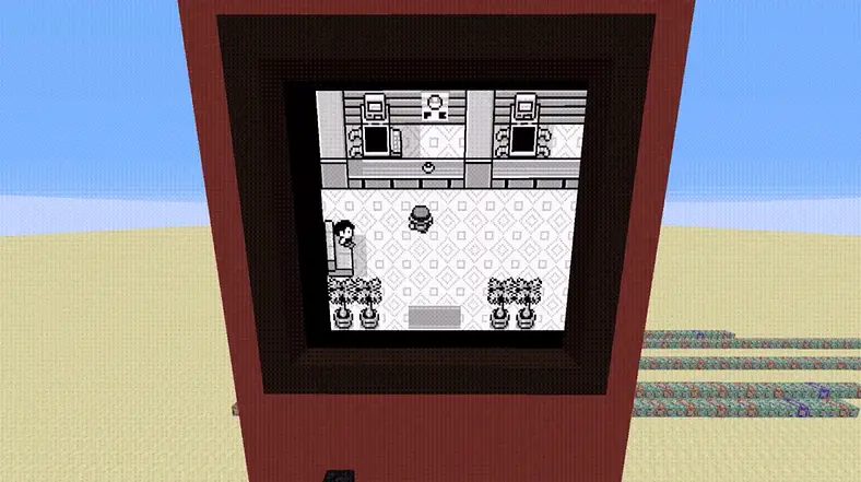 A modder has created a playable version of Pokemon Red in Minecraft using redstone