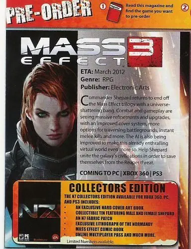 Rumour: Mass Effect 3 packaged with "online multiplayer pass"