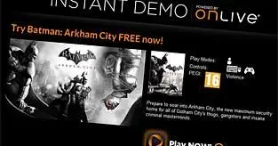 Batman: Arkham City's OnLive demo has "record-shattering performance"