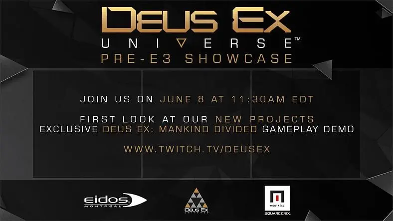Deus Ex: Mankind Divided pre-E3 livestream next week