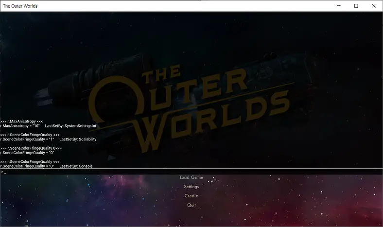 The Outer Worlds Console Commands - How to unlock the console and mods