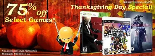 Square Enix offering Thanksgiving deals on games in online store