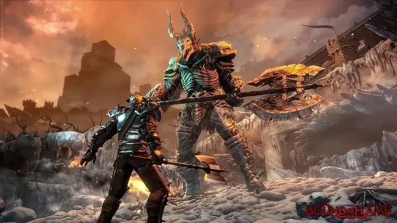Bound by Flame screenshots feature monsters, axes, undead man with pimp cane