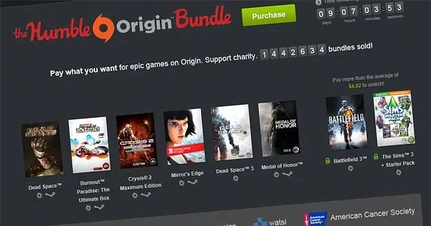 Humble Origin Bundle "biggest bundle ever" with over $6m in sales, 1.25m sold