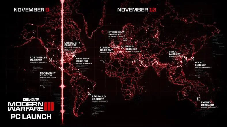 Call of Duty: Modern Warfare 3 Pre-loading and Launch Times