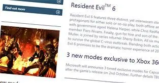 Capcom agree to timed exclusivity for Resident Evil 6 DLC for Xbox 360