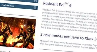 Capcom agree to timed exclusivity for Resident Evil 6 DLC for Xbox 360