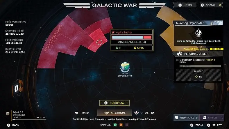 Helldivers 2 Major Orders Status and Galactic War Progress