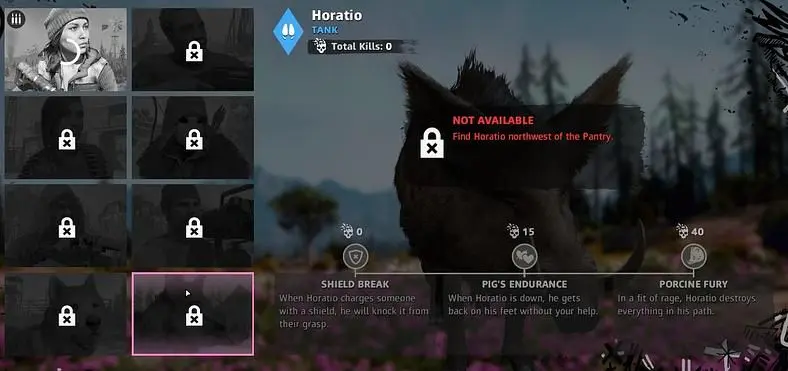 Far Cry New Dawn Horatio - How to Get the Boar Ally