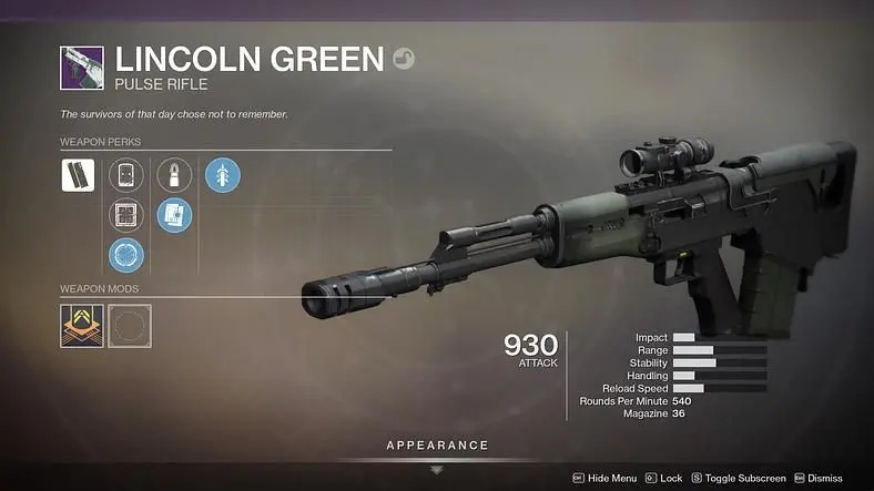 Destiny 2 Lincoln Green - How to get the EDZ Pulse Rifle?