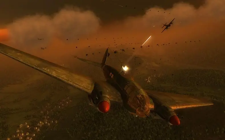 Evading a swarm of nazi planes with ‘stealth’.