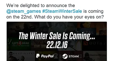Prepare Your Wallets - The Steam Winter Sales Starts This Thursday