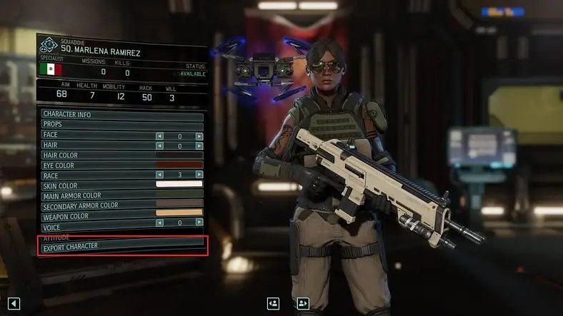 New screenshot suggests you can export XCOM 2 soldiers